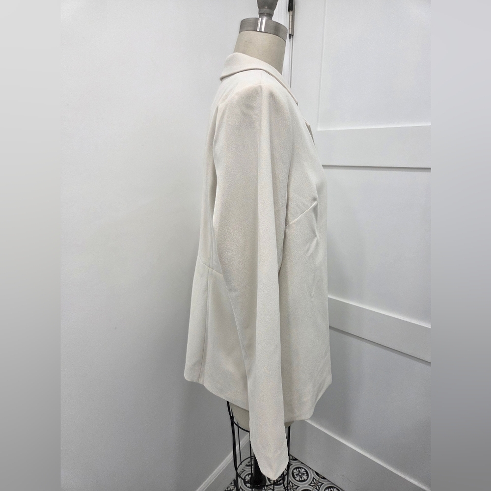 Spanx Opacity Crepe Wrap Blazer In Parchment Womens Size XL Minimalist - Picture 3 of 12